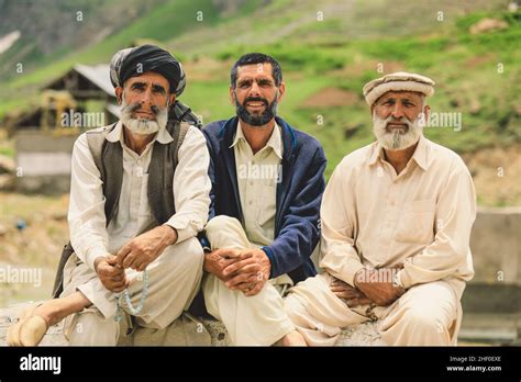 Gilgit Pakistan June 08 2020 Group Of An Pakistani Men In