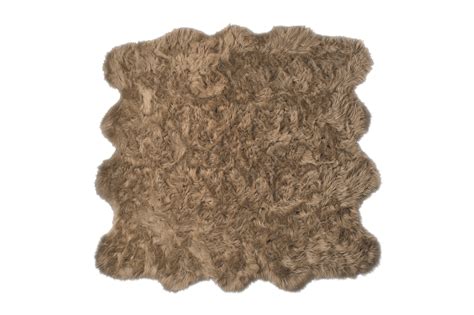 Everly Quinn Palcu Off Tan Faux Sheepskin Fur Area Rug Reviews