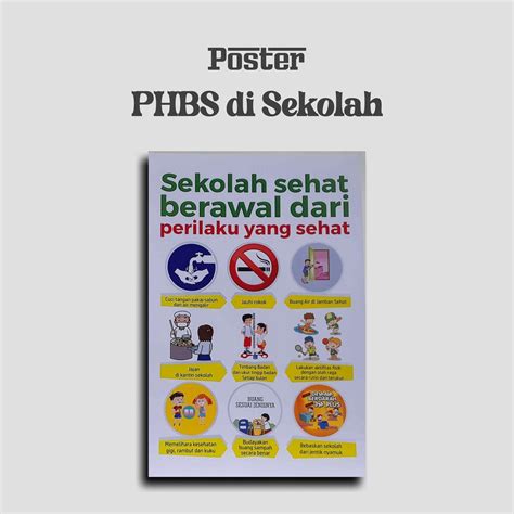 Jual Poster Sekolah Perilaku Sehat Di Sekolah Poster Phbs Shopee