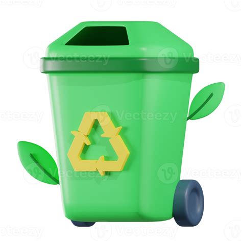 Recycle Trash Can Earth Day 3d Illustration 12440328 Png