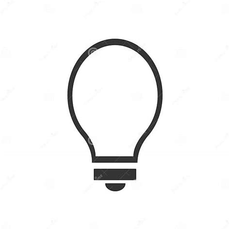 Light Bulb Symbol Icon Stock Vector Illustration Of Illuminated