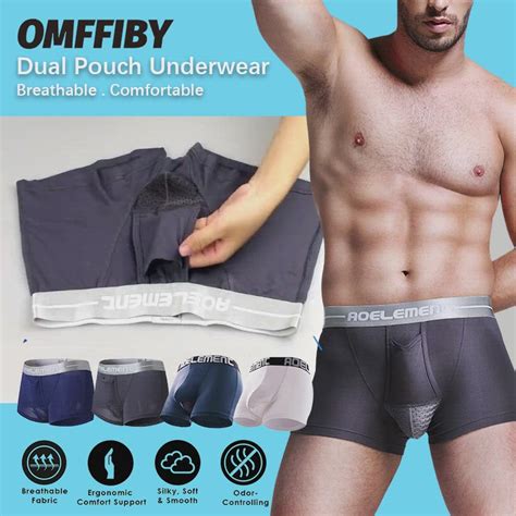 2 Pack Modal Stretch Separate Pouch Boxer Briefs Omffiby