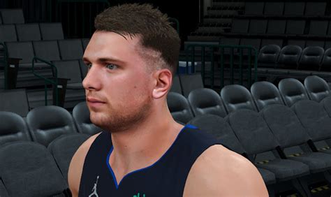 NBA 2K22 Luka Doncic Cyberface Hair Update And Body Model V2 By VinDragon