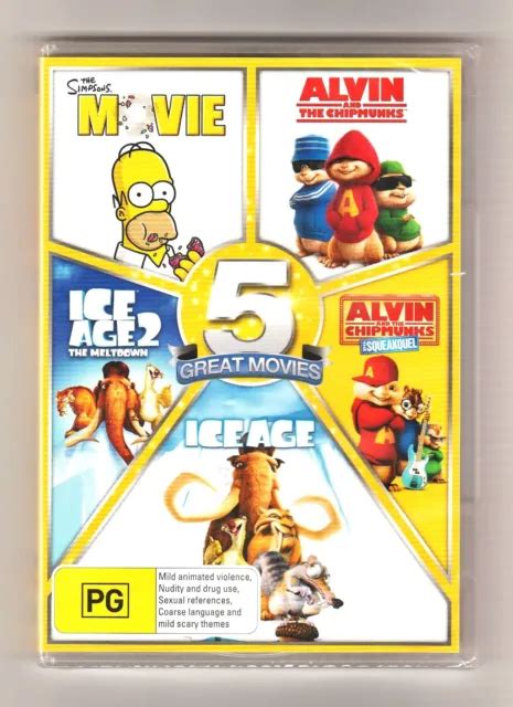 THE SIMPSONS MOVIE Alvin And The Chipmunks 1 2 Ice Age 1 2 DVD