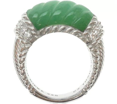 Judith Ripka Sterling and Carved Stone Ring - QVC.com