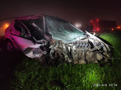 Motorista sem cinto de segurança morre após batida de frente