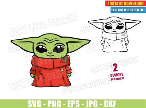 Free 128 Baby Yoda Head Silhouette Svg SVG PNG EPS DXF File