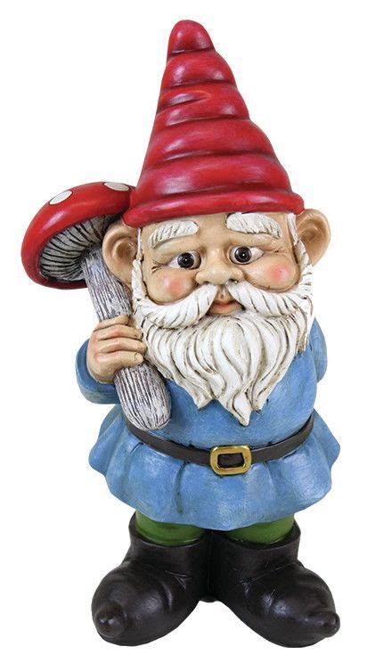 Exhart Holding Mushroom Gnome Statue Yard Gnomes Gnome Statues Gnomes