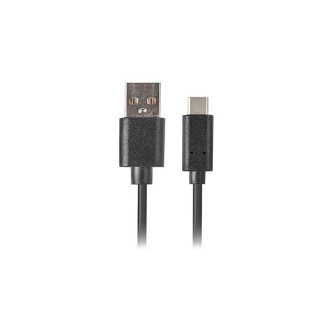 Kabel Usb Lanberg Stecker Usb C Stecker Schnellladung M Schwarz