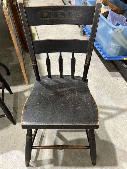 Antique Flt Faith Love Trust Wooden Side Chairs Original Finish