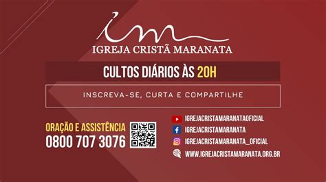 Culto H Igreja Crist Maranata Domingo Youtube