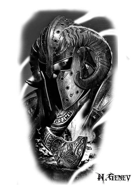 Pin By Welderhbeckett On Dark Art Drawings Warrior Tattoos Viking