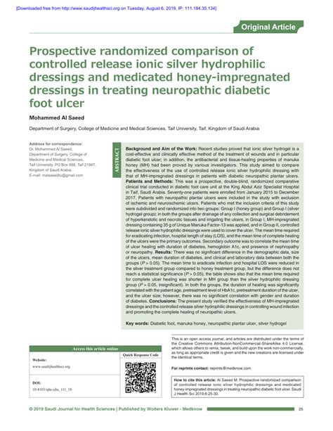 Pdf Prospective Randomized Comparison Of Controlled Release Ionic