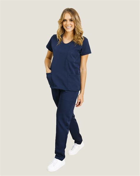 Scrub Cir Rgico Azul Marinho Feminino Lasfer Store Moda B Sica E