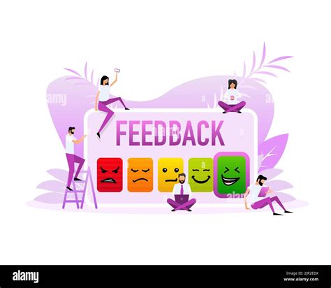 Feedback Vector Concept Rank Level Of Satisfaction Rating Vector Illustration Flat Style