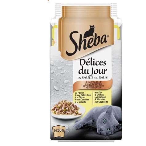 SHEBA Délices du jour sachets fraîcheur en sauce A la volaille Pour