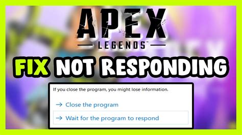 How To Fix Apex Legends Not Responding Youtube