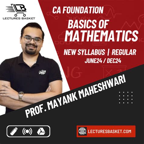 CA FOUNDATION QUANTITATIVE APTITUDE BY PROF MAYANK MAHESHWARI FOR JUNE