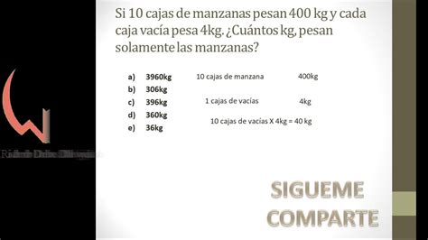 Ejercicio18 Si 10 cajas de manzanas pesan 400kg y cada caja vacía pesa