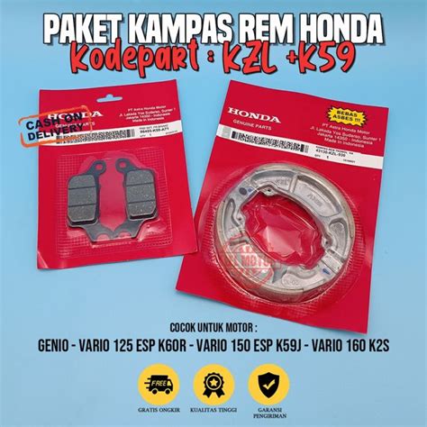 KAMPAS REM DEPAN BELAKANG BEAT FI DELUXE GENIO VARIO 150 LED SCOOPY FI