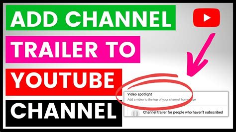 How To Add A YouTube Channel Trailer To Your YouTube Channel Home Page