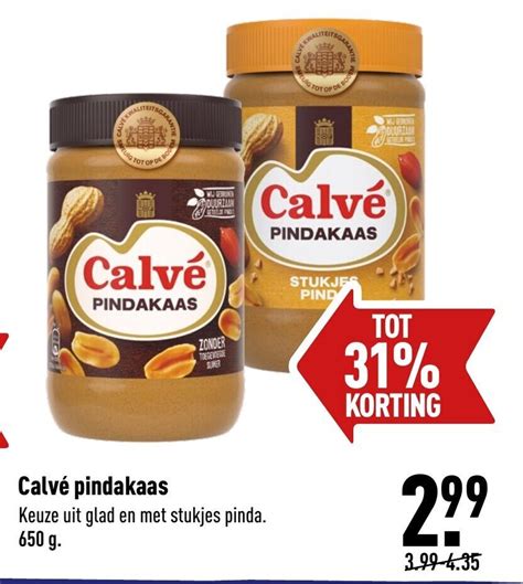 Calve Pindakaas G Aanbieding Bij Aldi