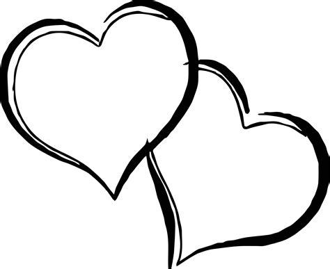 Two Heart Coloring Page Free Printable