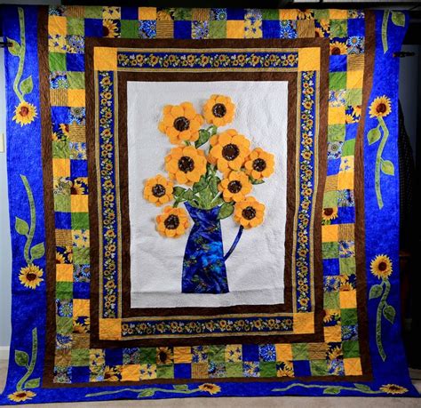 Sunflower Quilt Sunflower Quilts Quilts Panel Quilts