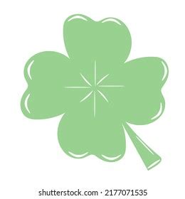 Four Leaf Clover On White Background Stock Illustration 2177071535