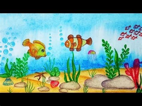 How To Draw Underwater Scenery Step By Step Easy Draw Youtube