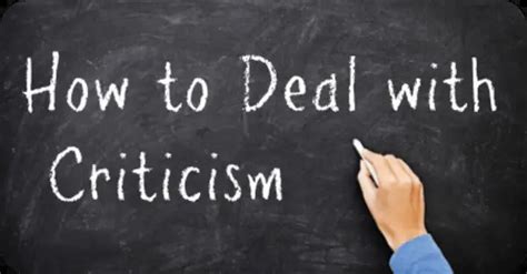 How To Deal With Criticism