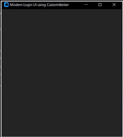 Create A Modern Login Ui Using The Customtkinter Module In Python
