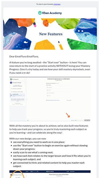 The Start Over Button Is Here Lizzie From Khan Academy Email Archive