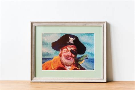 Spongebob Squarepants Pirate Painting Print Etsy