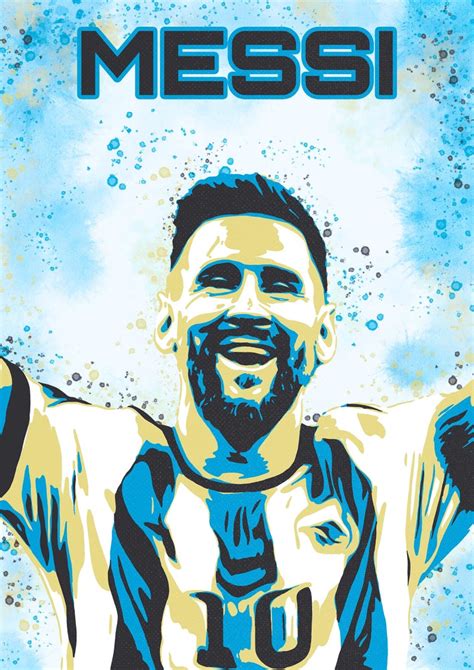 Lionel Messi Qatar World Cup 2022 poster Argentina Messi Etsy México