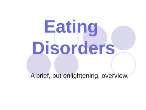 Ppt Eating Disorders A Brief But Enlightening Overview Dokumentips