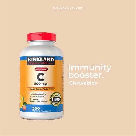 Kirkland Signature Chewables Vitamin C 500mg 500 Tablets Shopee