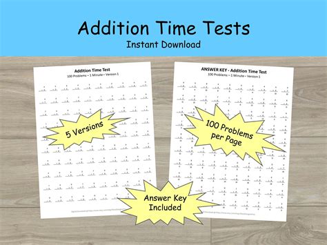 Addition Worksheets Mad Math Minute First And Second Grade Math