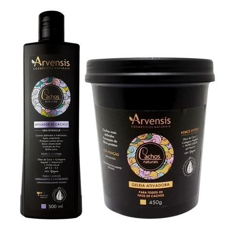 Kit Arvensis Cachos Ondulado Ativador 500ml Geleia Alta 450g Shopee