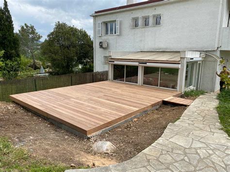 Terrasse Avec Mise Niveau Pour Baie Vitr E