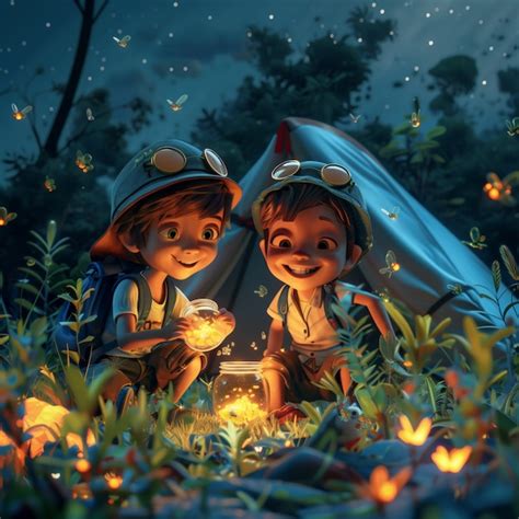 Escena Con Niños Jugando Al Aire Libre En La Naturaleza Foto Gratis