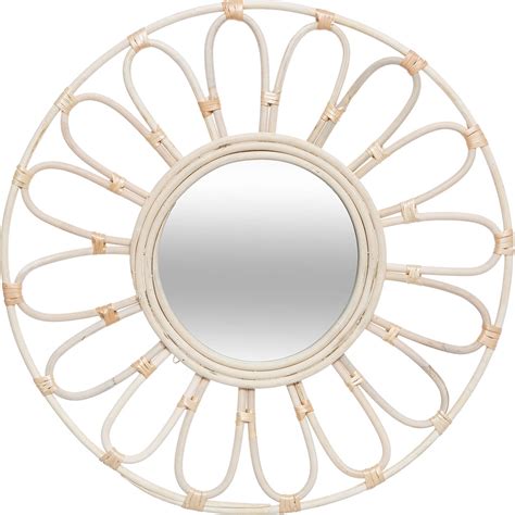 Miroir Fleur Rotin D56cm Centrakor