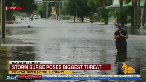 Flooding in Crystal River, FL after Hurricane Idalia