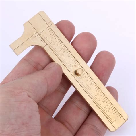 Pocket Mm Mini Sliding Diy Vernier Caliper Metal Brass Sliding