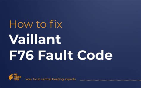 Fixing The Vaillant F Fault Code Causes Solutions