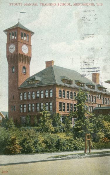 Stouts Manual Training School Postcard Wisconsin Historical Society