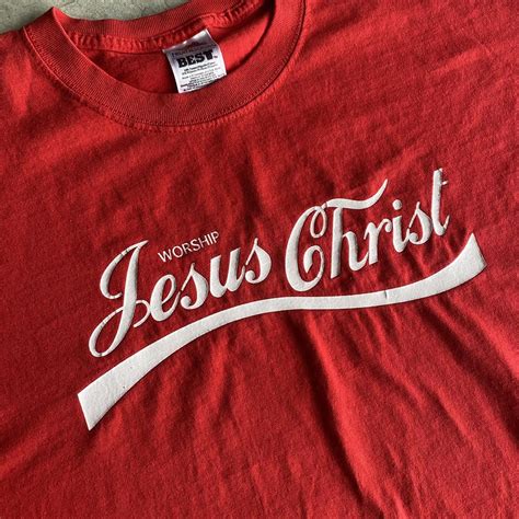 Vintage Worship Jesus Christ Coca Cola Print T Shirt Depop
