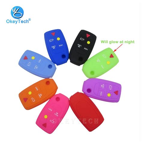 OkeyTech 5 Button Flip Folding Silicone Rubber Car Key Cover Case Skin