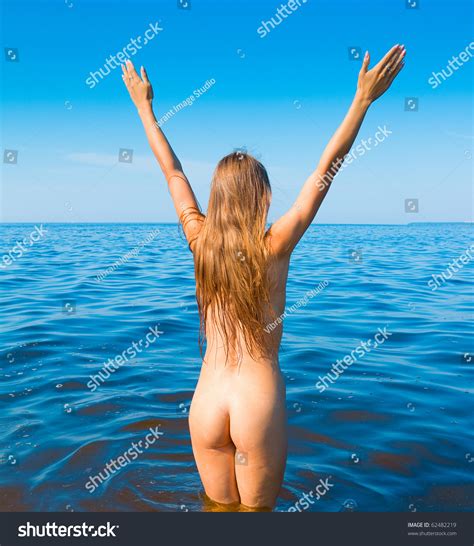 Shy Nude On Beach Stock Photo Shutterstock