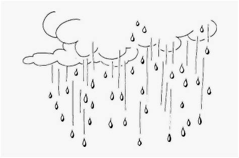 #lluvia #rain #drawing #dibujo - Rain Drops Black And White Clipart, HD ...